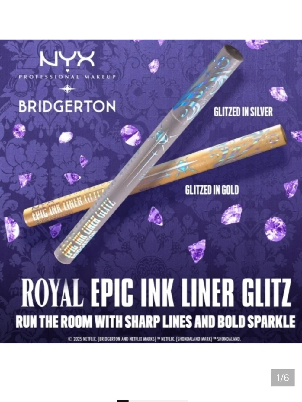 NYX Bridgerton Epic Ink Liner Glitz Set | Limited Edition | Factory Sealed